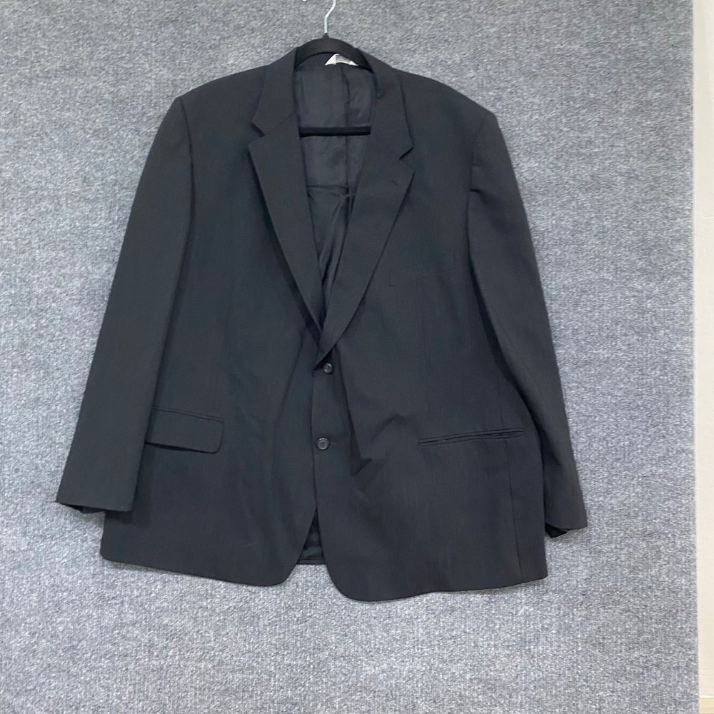 Joseph & Feiss Comfort Stretch Suit Jacket Mens 50R Black 2 Button Size 50 WOOL
